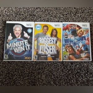 Wii Game Lot: Minute to Win It, The Biggest Loser, Wipeout